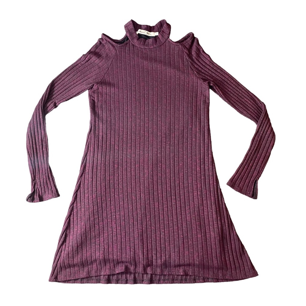 Michael Stars Ribbed Mini Dress Size M Jasper Boy Cut Out Mock Neck Office - Picture 4 of 12